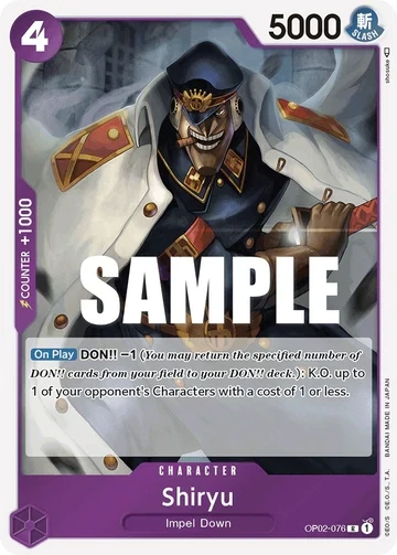 One Piece Card- OP02-076 - Shiryu - Rare