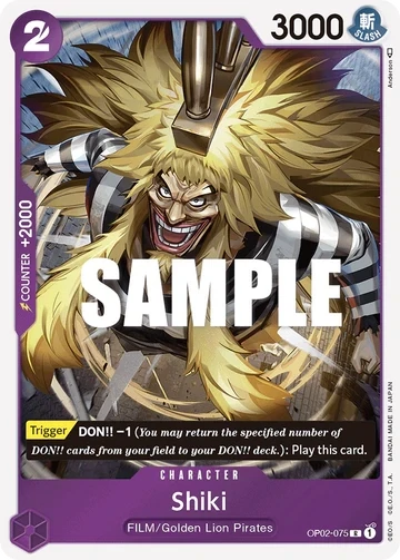 One Piece Card- OP02-075 - Shiki - Rare
