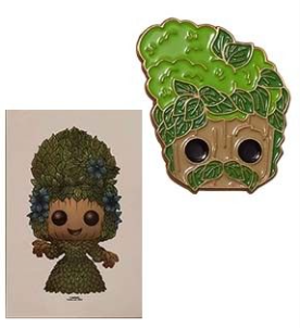 Funko Pop! Enamel Pin I Am Groot and Sticker Decal