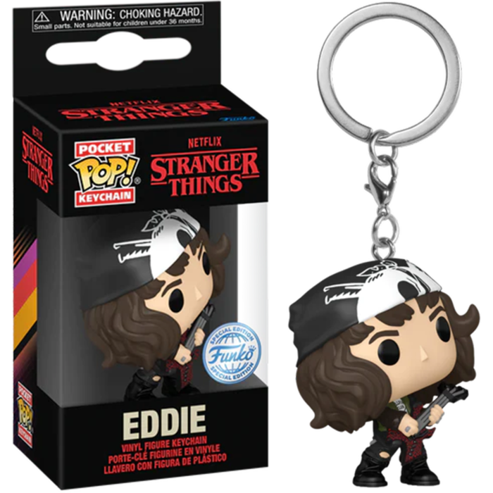 Stranger Things 4 - Eddie with Guitar Pocket Pop! Keychain