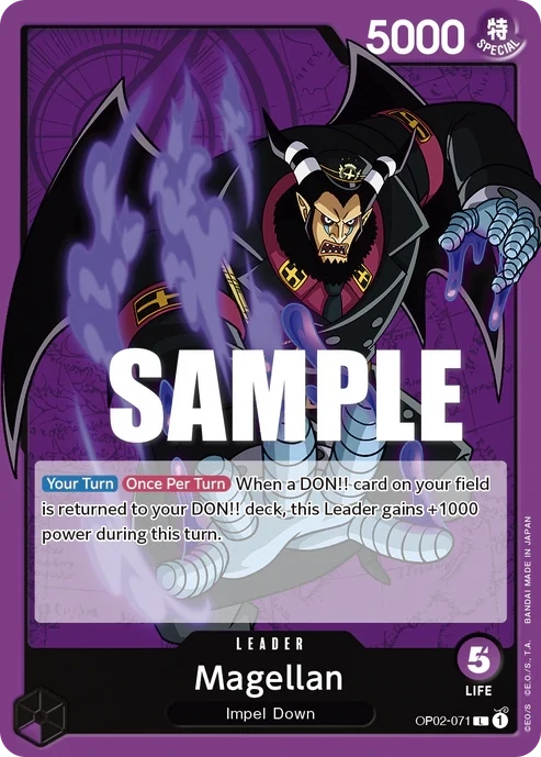 One Piece Card- OP02-071 - Magellan - Leader