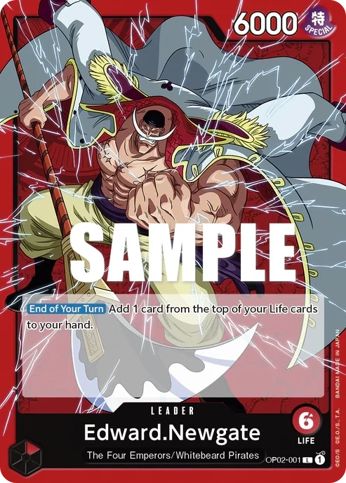 One Piece Card- OP02-001 - Edward Newgate - Leader