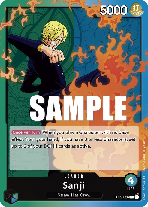 One Piece Card- OP02-026 - Sanji - Leader