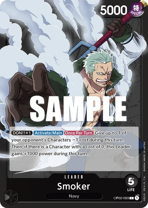 One Piece Card- OP02-093 - Smoker - Leader