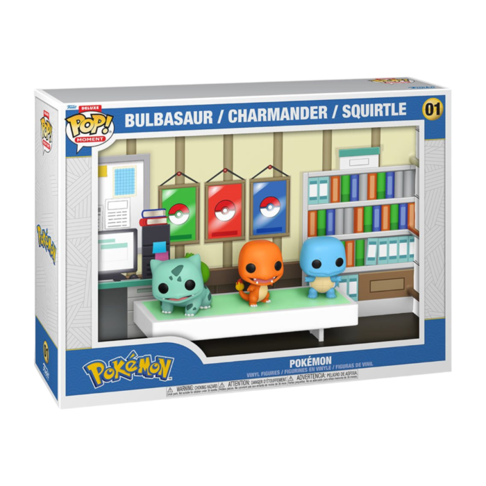 Pokemon - Starter Pokemon Bulbasaur, Charmander &amp; Squirtle Pop! Moment Vinyl Figure