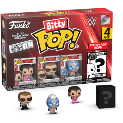 WWE - Razor Ramon, Diesel, Rey Mysterio & Mystery Bitty Series 03 Pop! Vinyl Figure 4-Pack