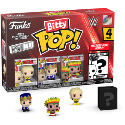 WWE - Dusty Rhodes, Jerry Lawler, Ricky “The Dragon” Steamboat & Mystery Bitty Series 02 Pop! Vinyl Figure 4-Pack