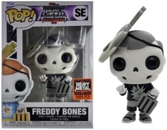 Heavy Metal Halloween - Black &amp; White Freddy Bones Pop! Vinyl Figure