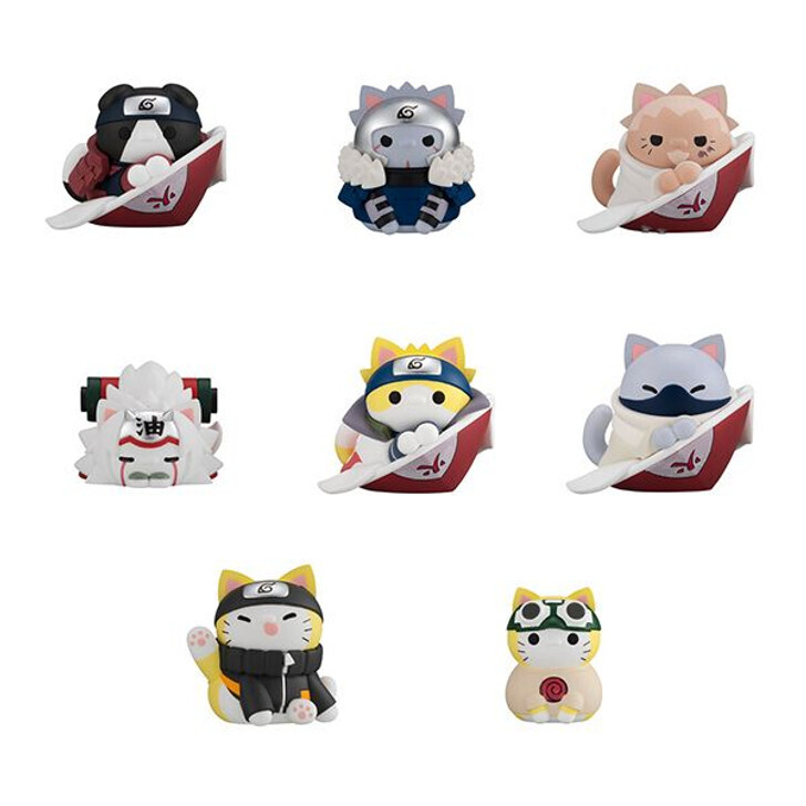 MegaHouse Mega Cat Project Nyaruto! Master and Pupil/Bonds 8pcs Complete Box (NARUTO SHIPPUDEN)