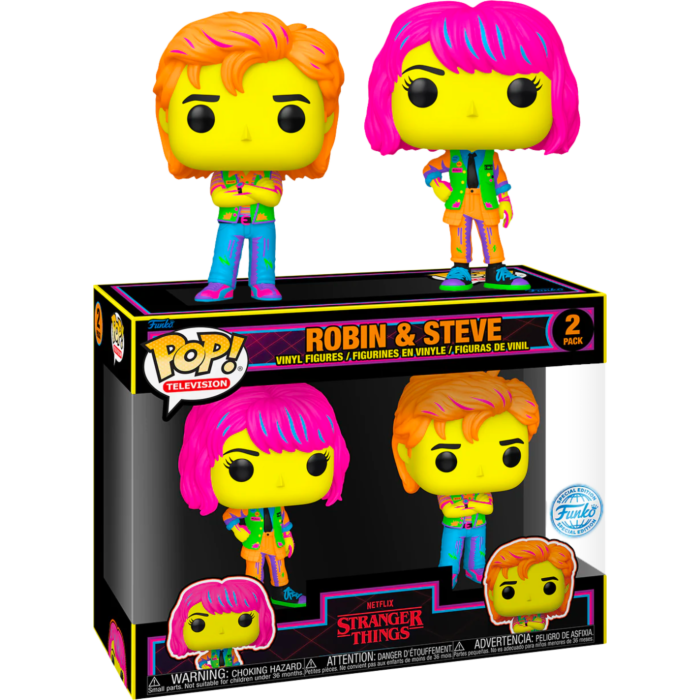 Stranger Things 4 - Robin &amp; Steve Blacklight Pop! Vinyl Figure 2-Pack