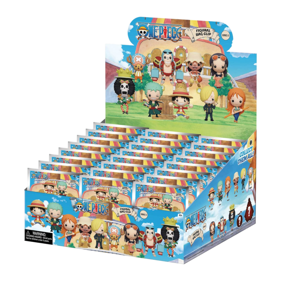 One Piece - 3D Foam Bag Clips Series 3 Blind Bag (Box of 24)