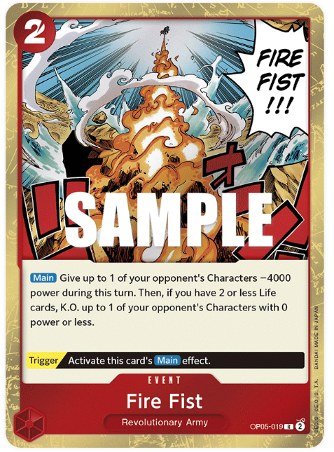 One Piece Card Japanese- OP05-019 Fire Fist
