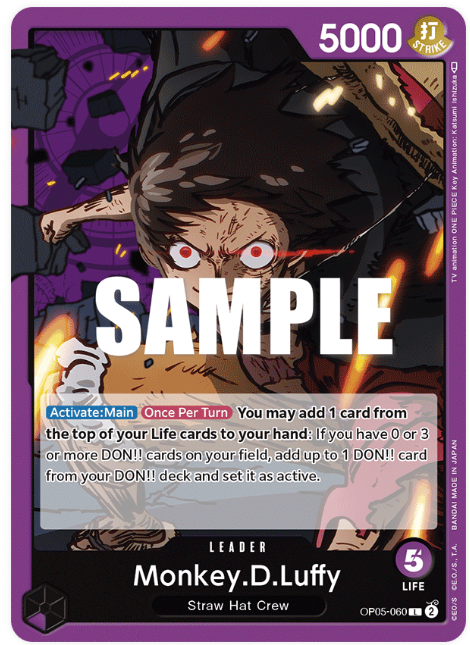 One Piece Card Japanese- OP05-060 Monkey.D.Luffy