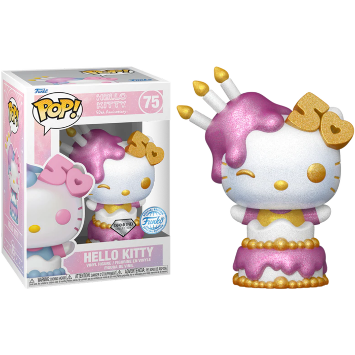 Hello Kitty 50th - Hello Kitty Cake Diamond Glitter Pop! Pop! Vinyl Figure