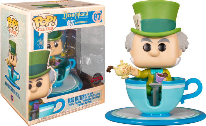 Alice in Wonderland - Mad Hatter with Teacup Tea Party Attraction Disneyland 65th Anniversary Pop! Rides Vinyl Figure
