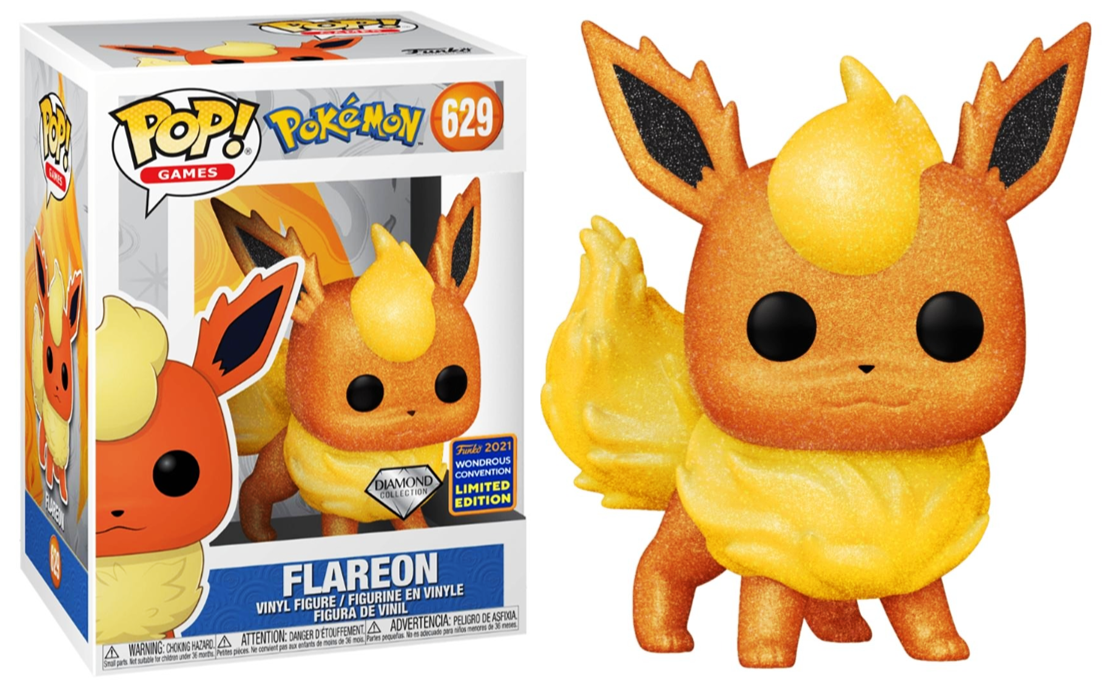 Pokemon - Flareon Diamond Glitter Pop! Vinyl Figure (2021 Convention Exclusive)
