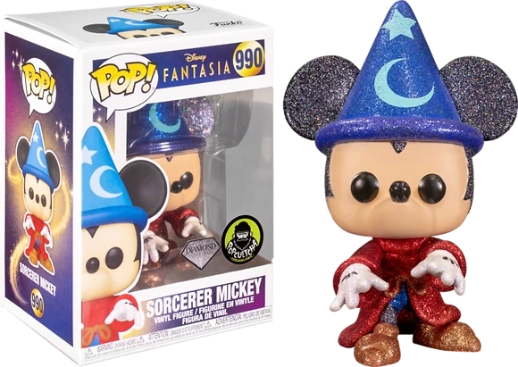 Fantasia- Sorcerer Mickey Diamond Glitter Pop! Vinyl Figure