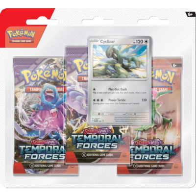 Pokemon - Scarlet &amp; Violet 5 Temporal Forces Cyclizar Three Booster Blister Pack