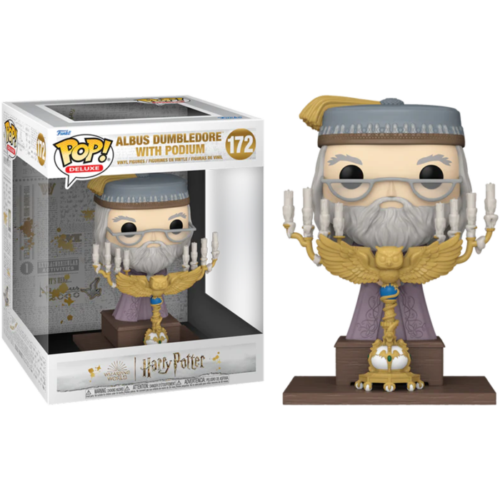 Harry Potter and the Prisoner of Azkaban - Albus Dumbledore with Podium Pop! Deluxe Vinyl Figure