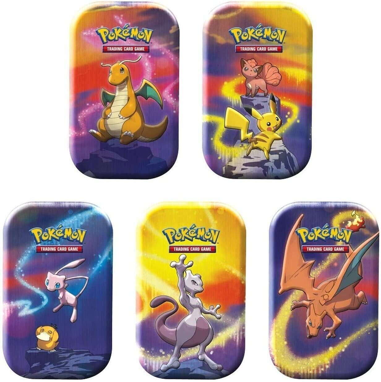 Pokemon Kanto Power Mini Tin 5 Pack Bundle- All 5 Artworks Included