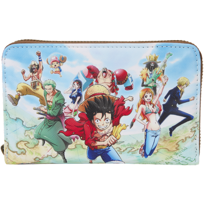 One Piece - 25th Anniversary Straw Hat Pirates 4" Faux Leather Zip-Around Wallet
