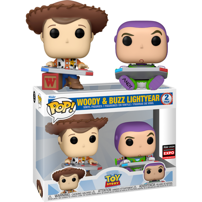 Toy Story - Woody &amp; Buzz Lightyear Gaming Pop! Vinyl Figure 2-Pack (2024 Entertainment Expo Convention Exclusive)