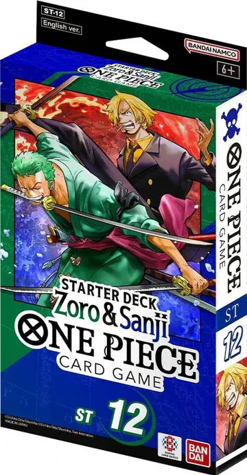 One Piece Card Game Zoro and Sanji (ST-12) Starter Deck Display