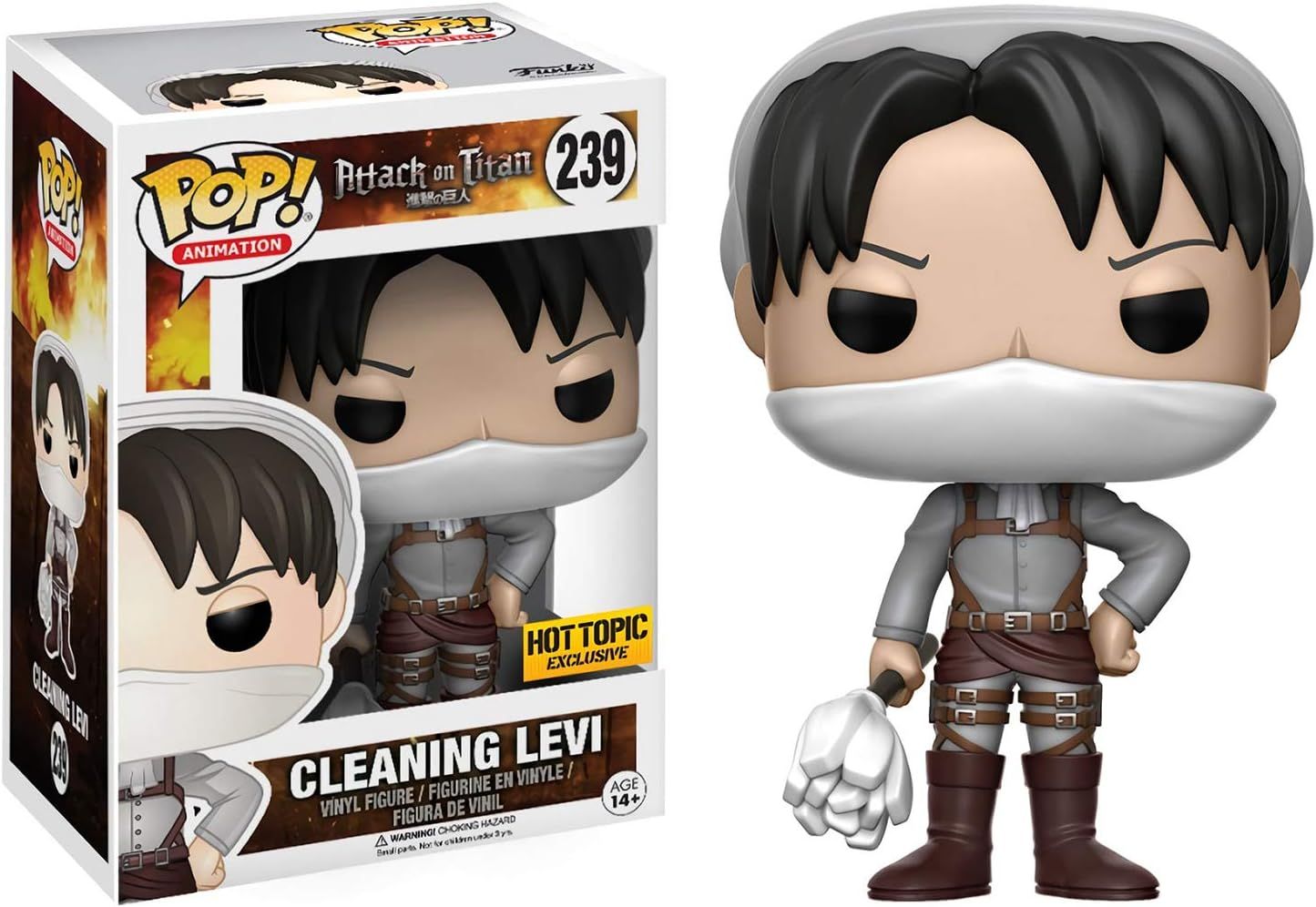 Attack on Titan - Cleaning Levi Pop! Vinyl Figure (Hot Topic Exclusive)