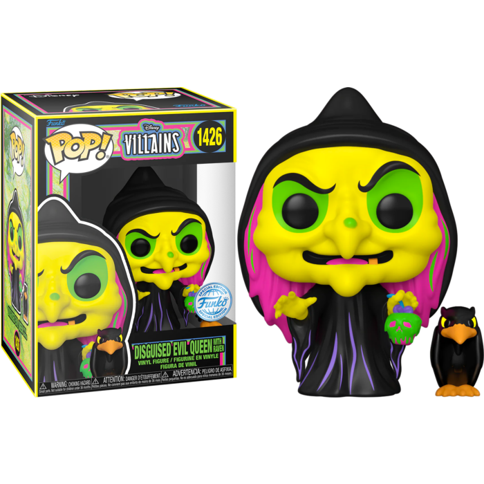 Snow White (1937) - Disguised Evil Queen with Raven Blacklight Pop! Vinyl Figure