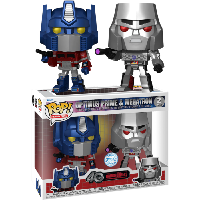 Transformers: Generation 1 - Optimus Prime &amp; Megatron Metallic Pop! Vinyl 2-Pack