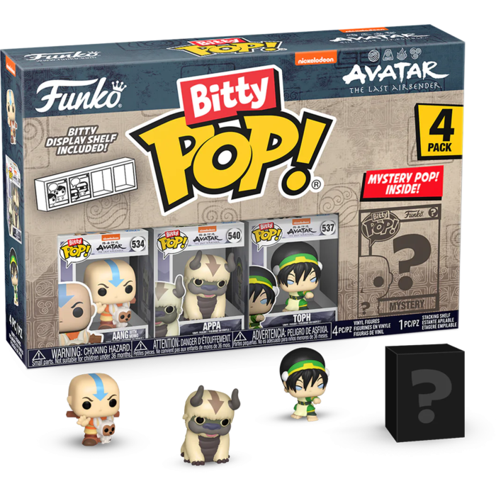 Pre-Order: Avatar: The Last Airbender - Aang, Appa, Toph &amp; Mystery Bitty Series 01 Pop! Vinyl Figure 4-Pack