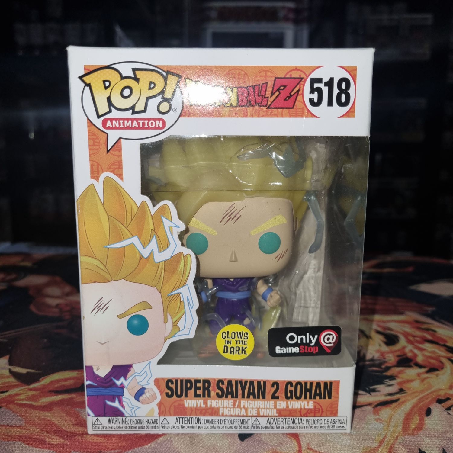 Dragon Ball Z - Super Saiyan 2 Gohan Glow in The Dark Pop! Vinyl Figure (Gamestop Exclusive) (Item as shown)