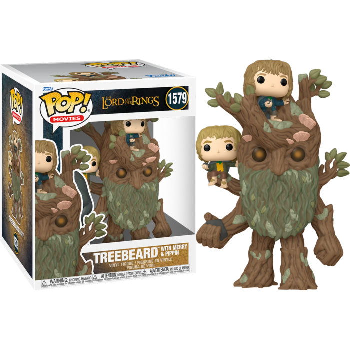 The Lord of the Rings - Treebeard with Merry &amp; Pippin 6&quot; Super Sized Pop! Vinyl Figure