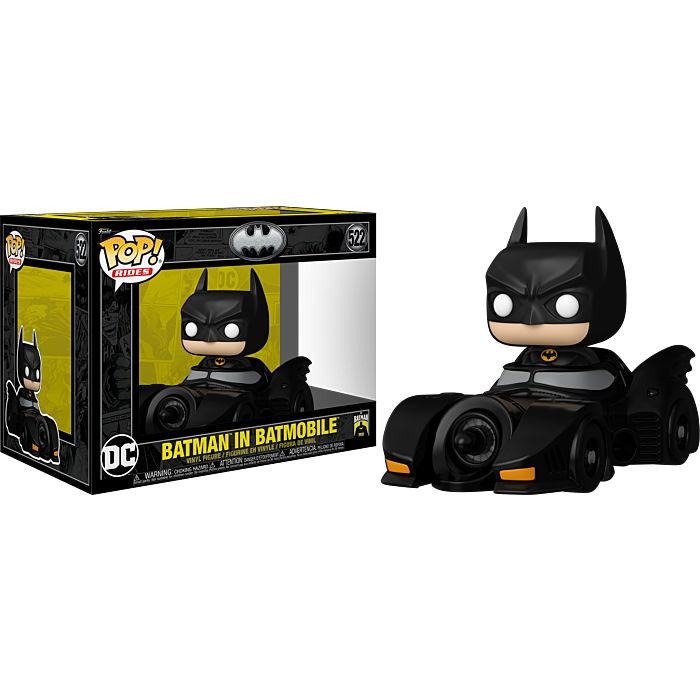 Batman - Batman in Batmobile (1989) 85th Anniversary Pop! Ride Vinyl Figure (Box Damaged)