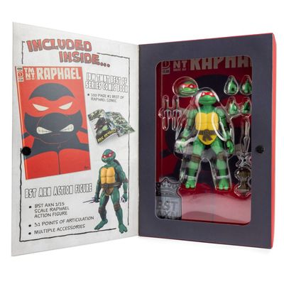 Pre-Order: Teenage Mutant Ninja Turtles (comics) - Raphael BST AXN Action Figure &amp; Comic Book (Wave 2)