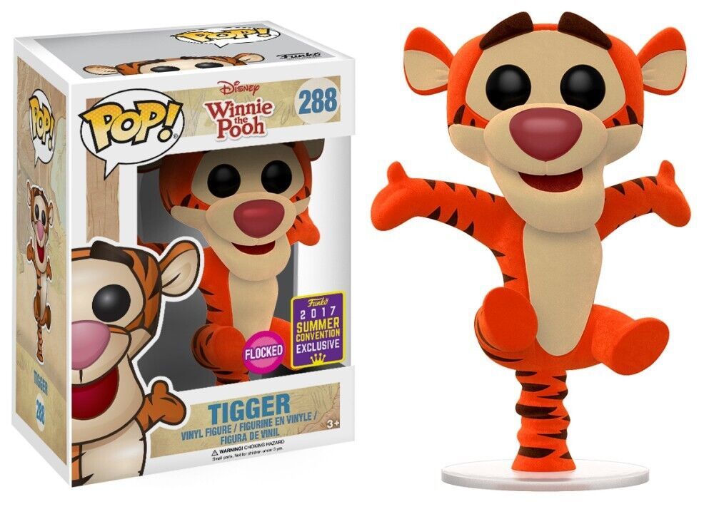 Winnie the Pooh- Tigger Bouncing Flocked Pop! Vinyl Figure (2017 Convention Exclusive)