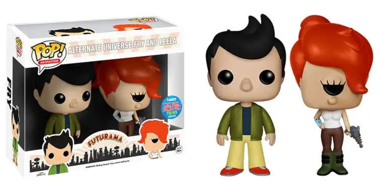 Futurama- Alternate Universe Fry &amp; Leela Pop! Vinyl Figure 2-Pack (New York Comic Con Exclusive)
