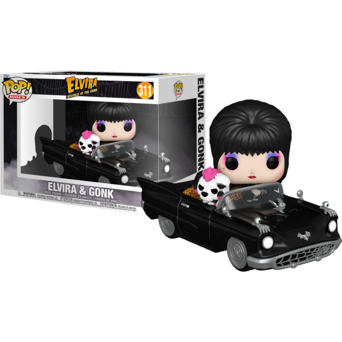 Elvira: Mistress of the Dark - Elvira &amp; Gonk in the Macabre Mobile Pop! Rides Vinyl Figure