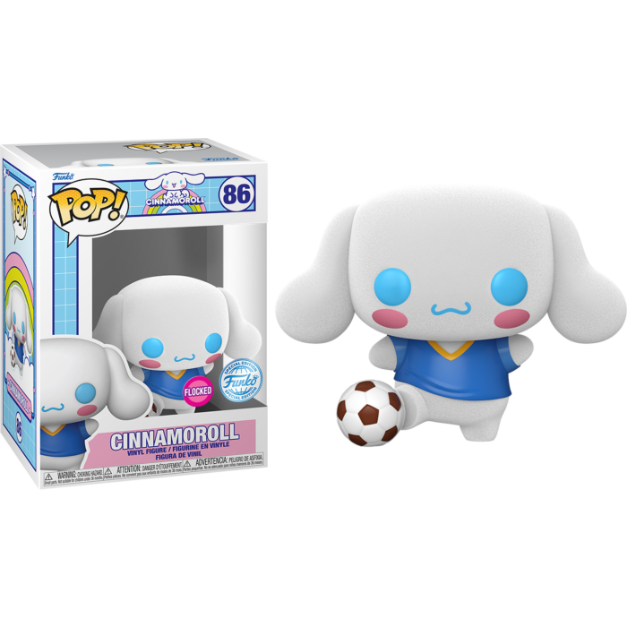 Cinnamoroll with Soccer Ball Flocked Pop! Vinyl Figure