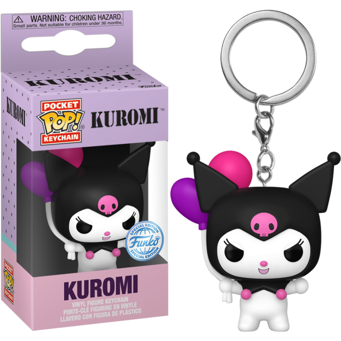 Hello Kitty - Kuromi with Balloons Pocket Pop! Keychain