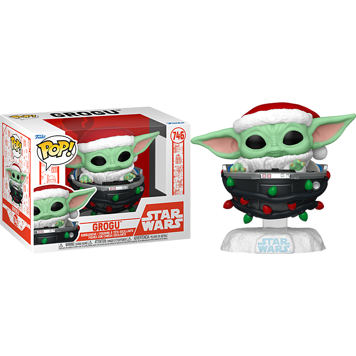 Star Wars: The Mandalorian - Grogu with Santa Hat in Pram (Holiday) Pop! Vinyl Figure