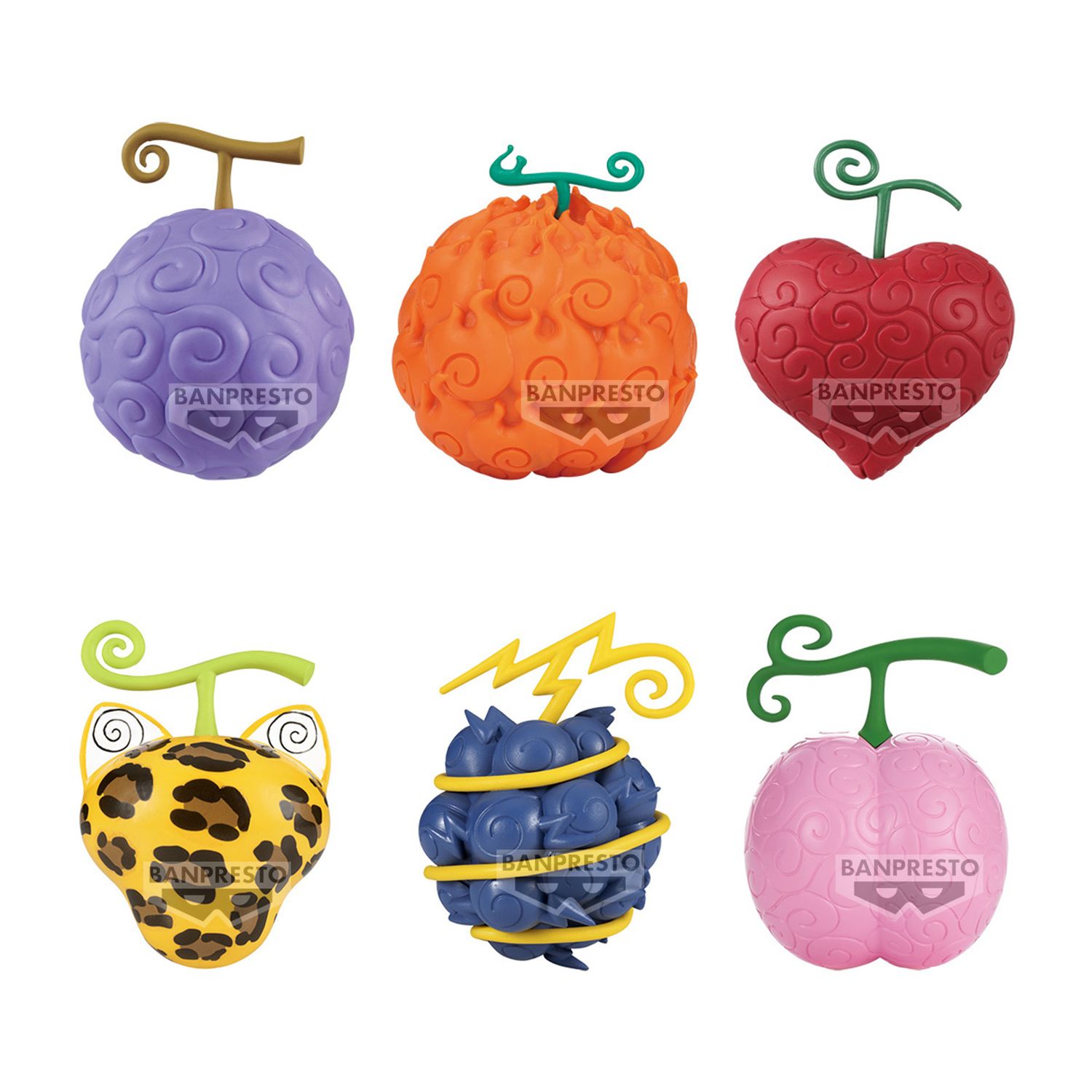 Banpresto One Piece Devil Fruit Collection Vol 5 Figure ( Complete Set of 6 Fruit Figures)