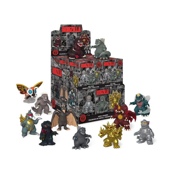 Godzilla - 70th Anniversary Mystery Minis Blind Box Vinyl Figure (Box Display of 12 Figures)