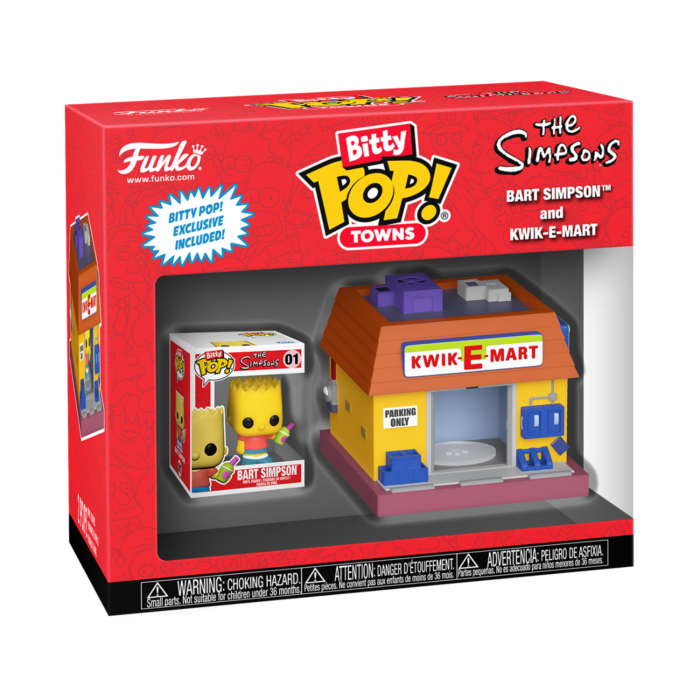 The Simpsons - Bart Simpson &amp; Kwik-E-Mart Bitty Pop! Town Vinyl Figure