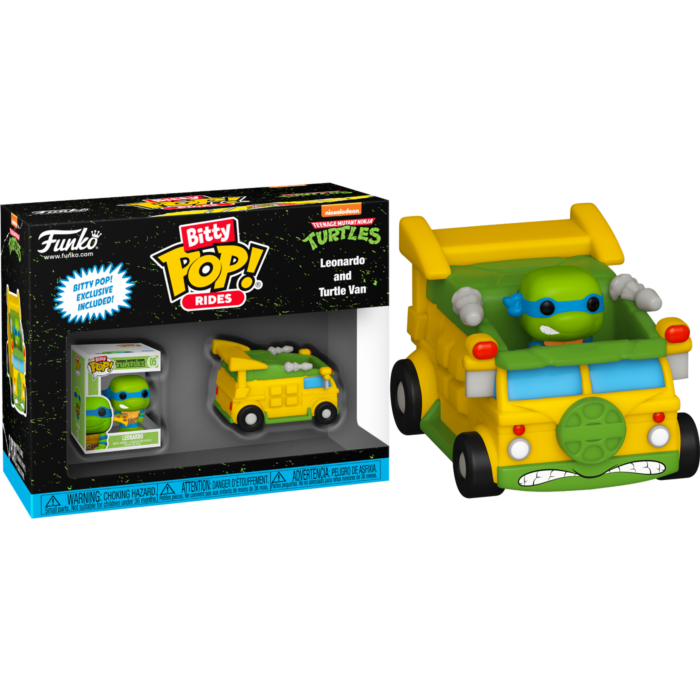 Teenage Mutant Ninja Turtles - Leonardo and Turtle Van Bitty Pop! Rides Vinyl Figure