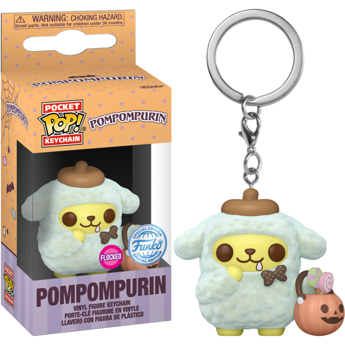 Pre-Order: Sanrio - Pompompurin Flocked Pocket Pop! Keychain