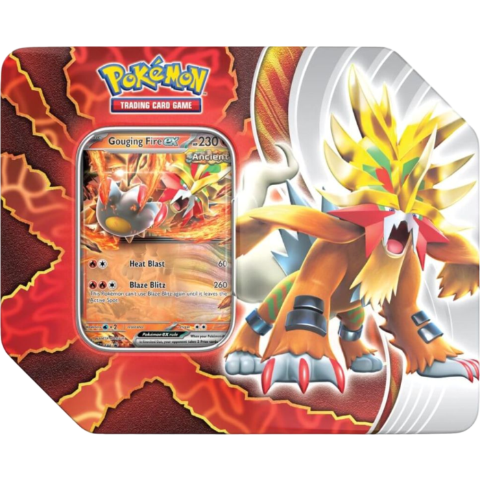 Pokemon - Paradox Destinies Gouging Fire ex Tin
