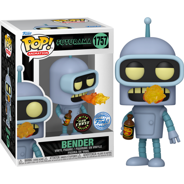 Futurama - Bender with Fire Breath Chase Pop! Vinyl Figure Bundle of 2