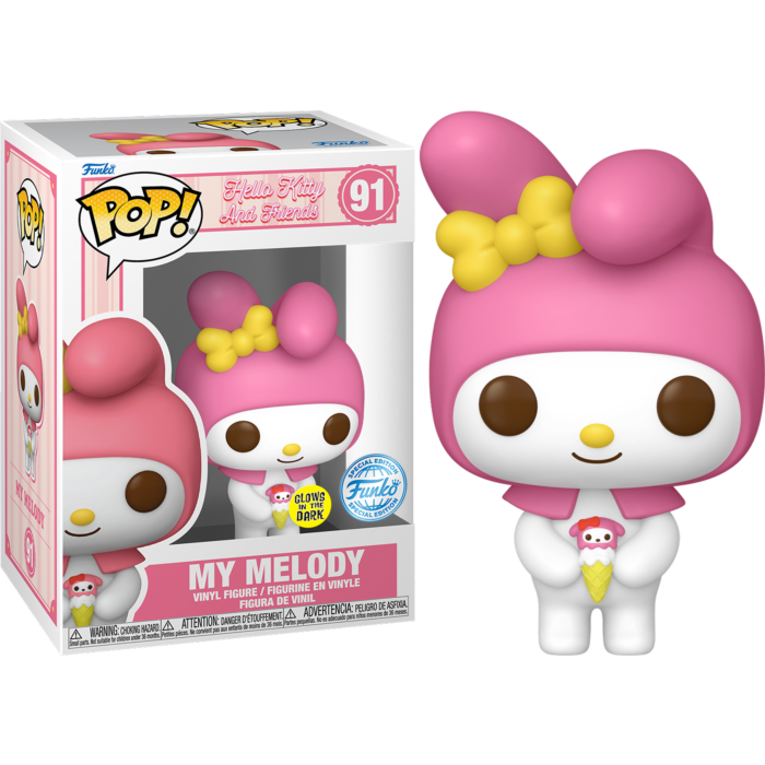 Hello Kitty and Friends - My Melody Glow-in-the-Dark Pop! Vinyl Figure