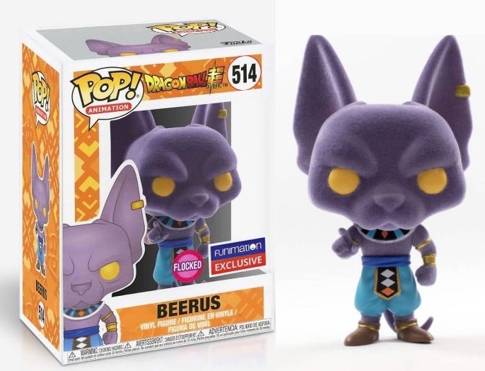 Dragonball Super- Beerus Flocked Pop! Vinyl Figure (Funimation Exclusive)